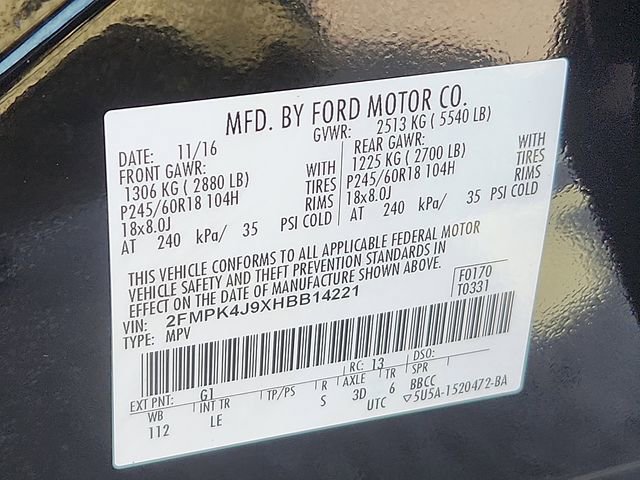 Certified 2017 Ford Edge SEL w/ Equipment Group 201A image 21