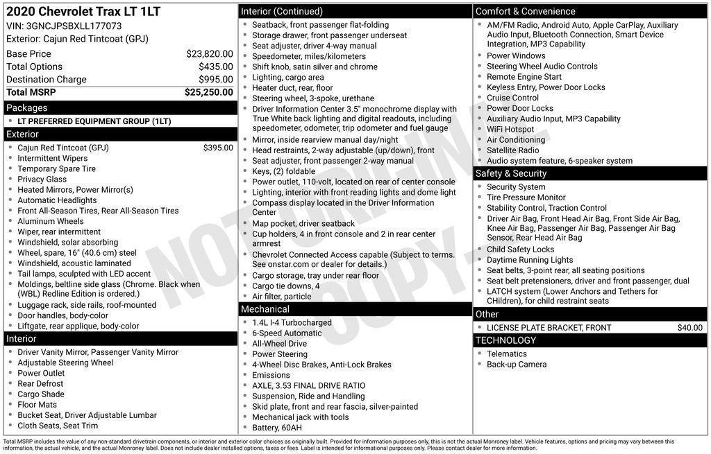 Used 2020 Chevrolet Trax LT AWD/4WD image 31