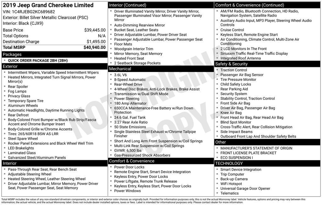 Used 2019 Jeep Grand Cherokee Limited image 15