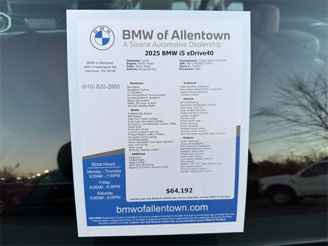 Certified 2025 BMW i5 xDrive40 w/ M Sport Package image 39