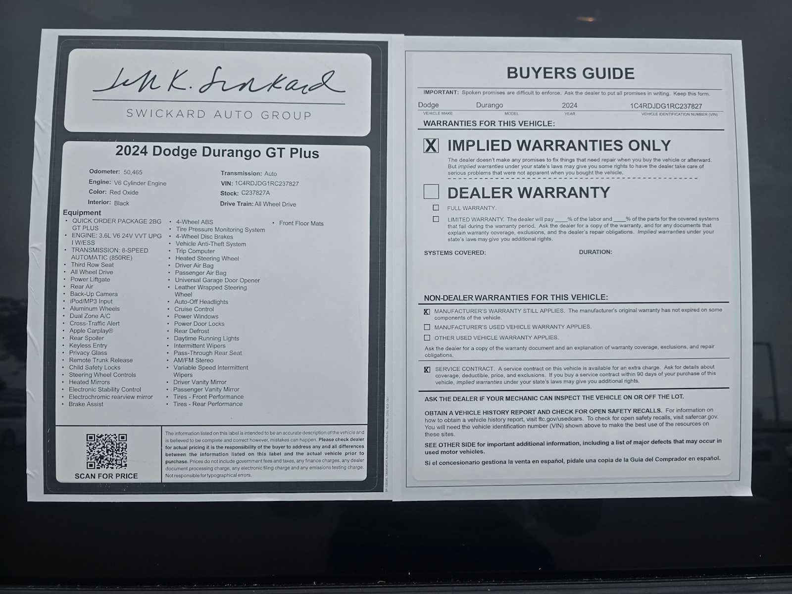 Used 2024 Dodge Durango GT image 20