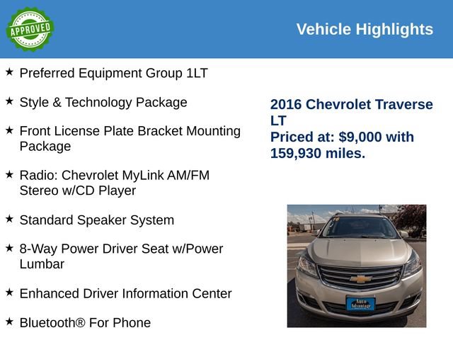 Used 2016 Chevrolet Traverse LT w/ Style and Technology Package AWD/4WD image 2