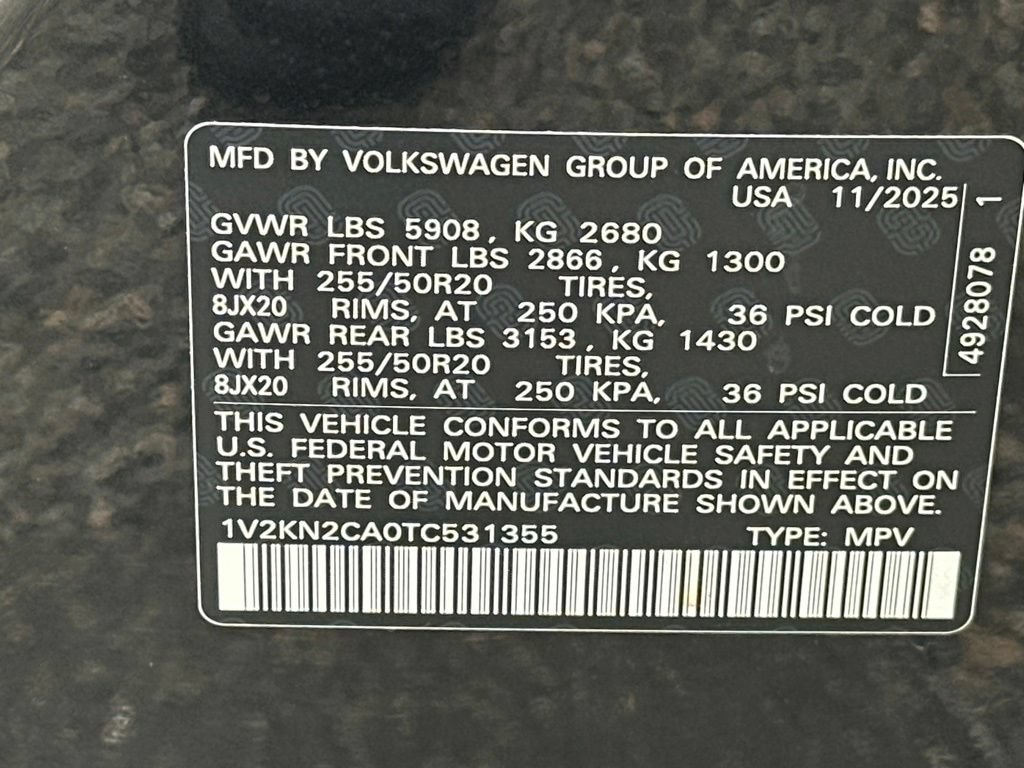 Used 2026 Volkswagen Atlas SE w/ Panoramic Sunroof Package AWD/4WD image 37