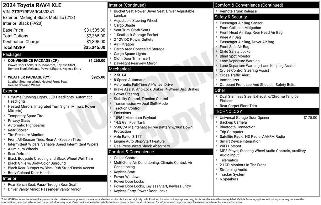 Certified 2024 Toyota RAV4 XLE w/ Convenience Package AWD/4WD image 27