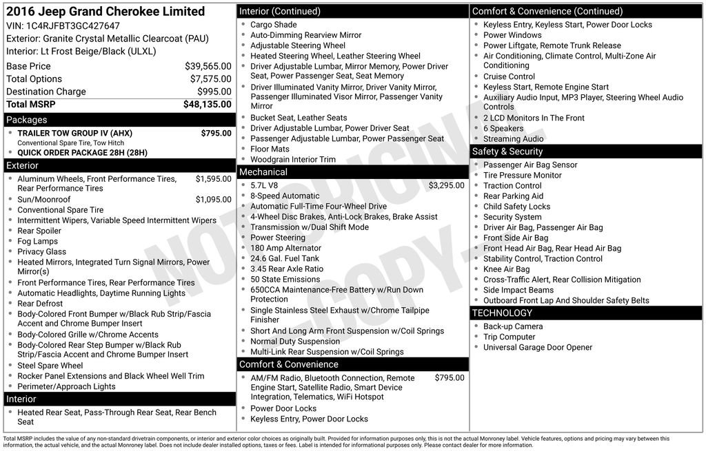 Used 2016 Jeep Grand Cherokee Limited w/ Trailer Tow Group IV image 11