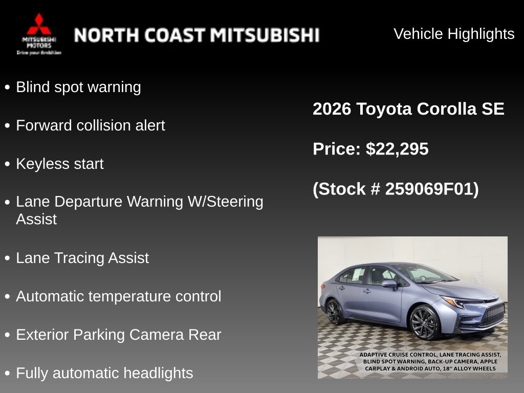 Used 2026 Toyota Corolla SE FWD image 2