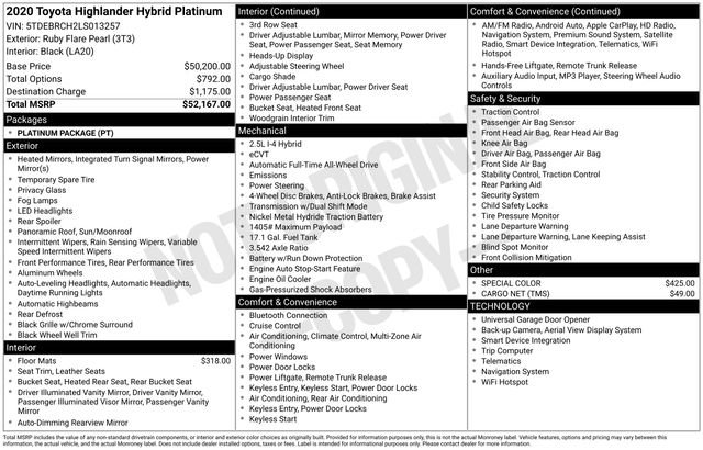 Used 2020 Toyota Highlander Platinum image 53