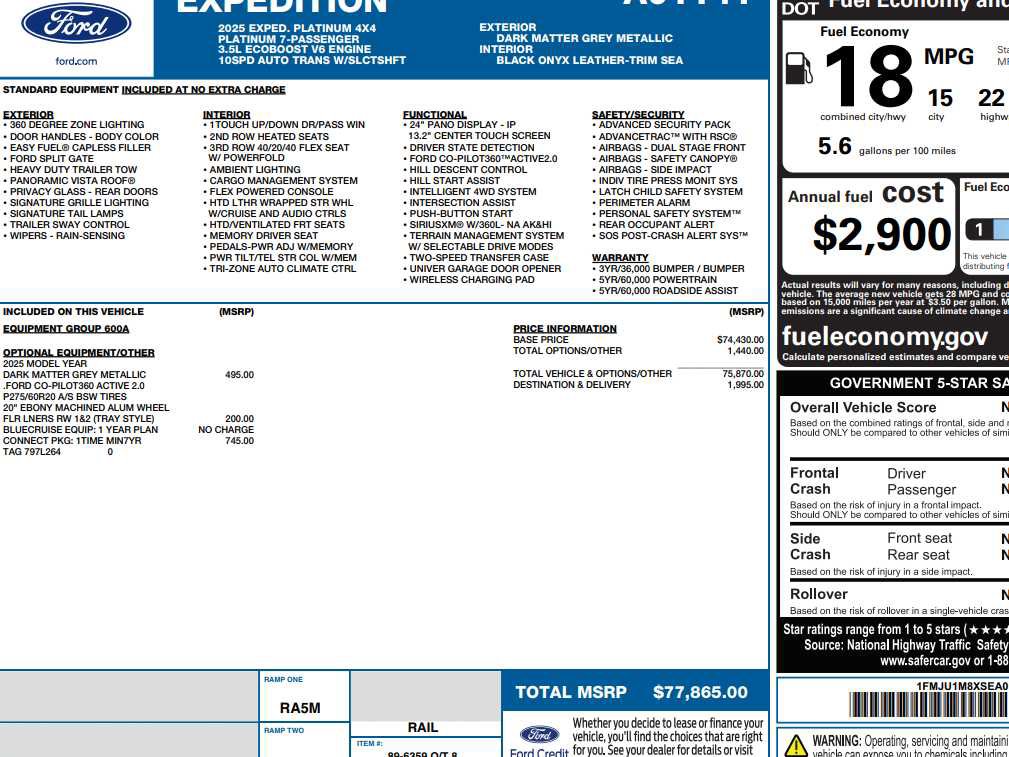 Used 2025 Ford Expedition Platinum image 2