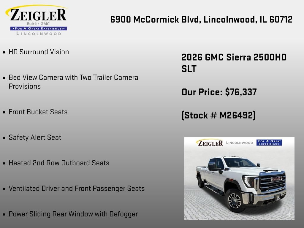 New 2026 GMC Sierra 2500 SLT w/ SLT Premium Package AWD/4WD image 36