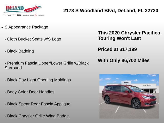 Used 2020 Chrysler Pacifica Touring w/ S Appearance Package FWD image 8