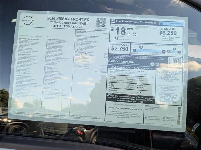 New 2026 Nissan Frontier PRO-4X w/ Pro-4x Convenience Package image 16