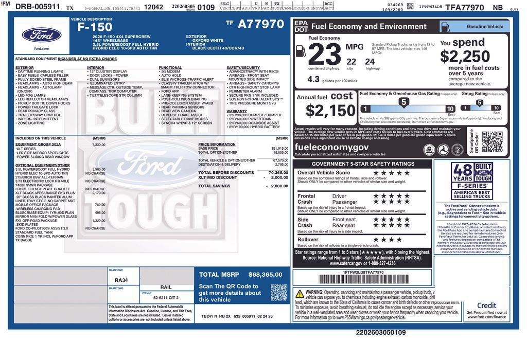 New 2026 Ford F150 XLT AWD/4WD image 4