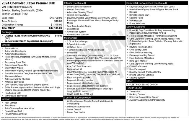 Certified 2024 Chevrolet Blazer Premier AWD/4WD image 29