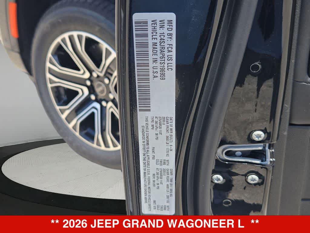 New 2026 Jeep Grand Wagoneer L 2WD w/ Premium Group I image 36