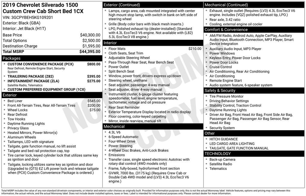 Used 2019 Chevrolet Silverado 1500 Custom w/ Custom Convenience Package image 19