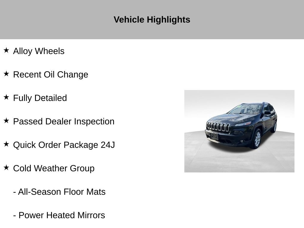 Used 2015 Jeep Cherokee Latitude w/ Cold Weather Group AWD/4WD image 9