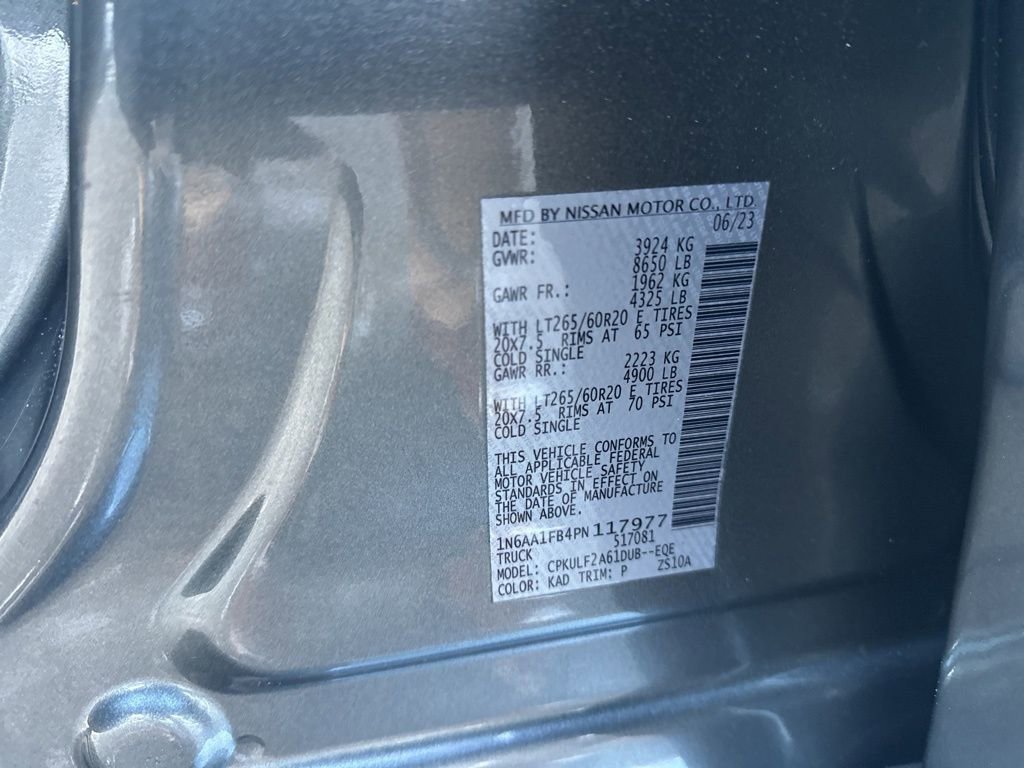 Used 2023 Nissan Titan Platinum Reserve w/ Moonroof Package image 35