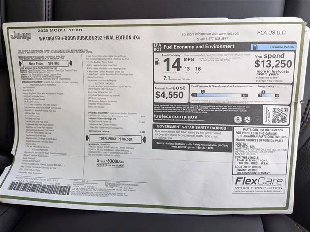 New 2025 Jeep Wrangler Unlimited Rubicon 392 image 17