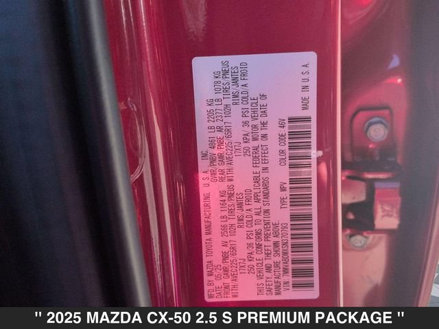 Certified 2025 MAZDA CX-50 AWD 2.5 S w/ Weather Package image 42