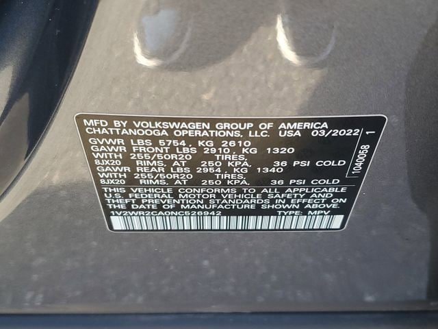 Used 2022 Volkswagen Atlas SE FWD image 30