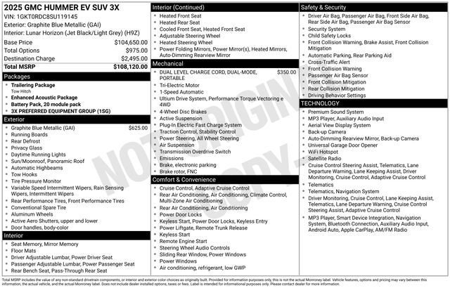 Used 2025 GMC Hummer EV 3X AWD/4WD image 3