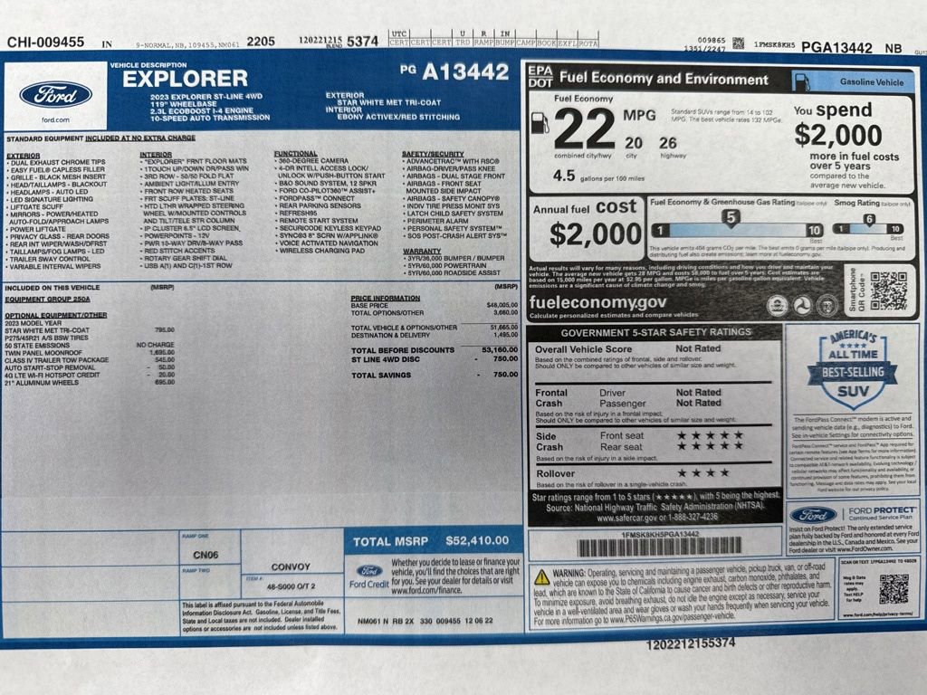 Used 2023 Ford Explorer ST-Line w/ Class IV Trailer Tow Package image 33