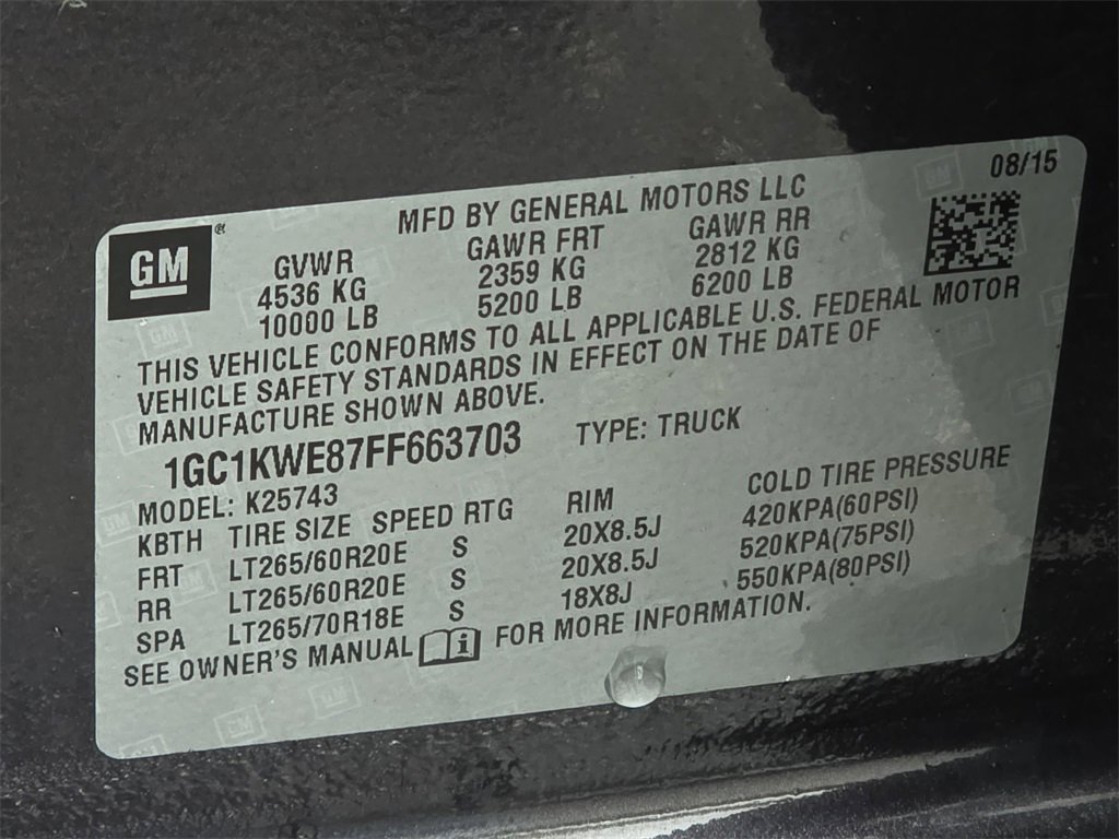 Used 2015 Chevrolet Silverado 2500 LTZ w/ Duramax Plus Package image 39