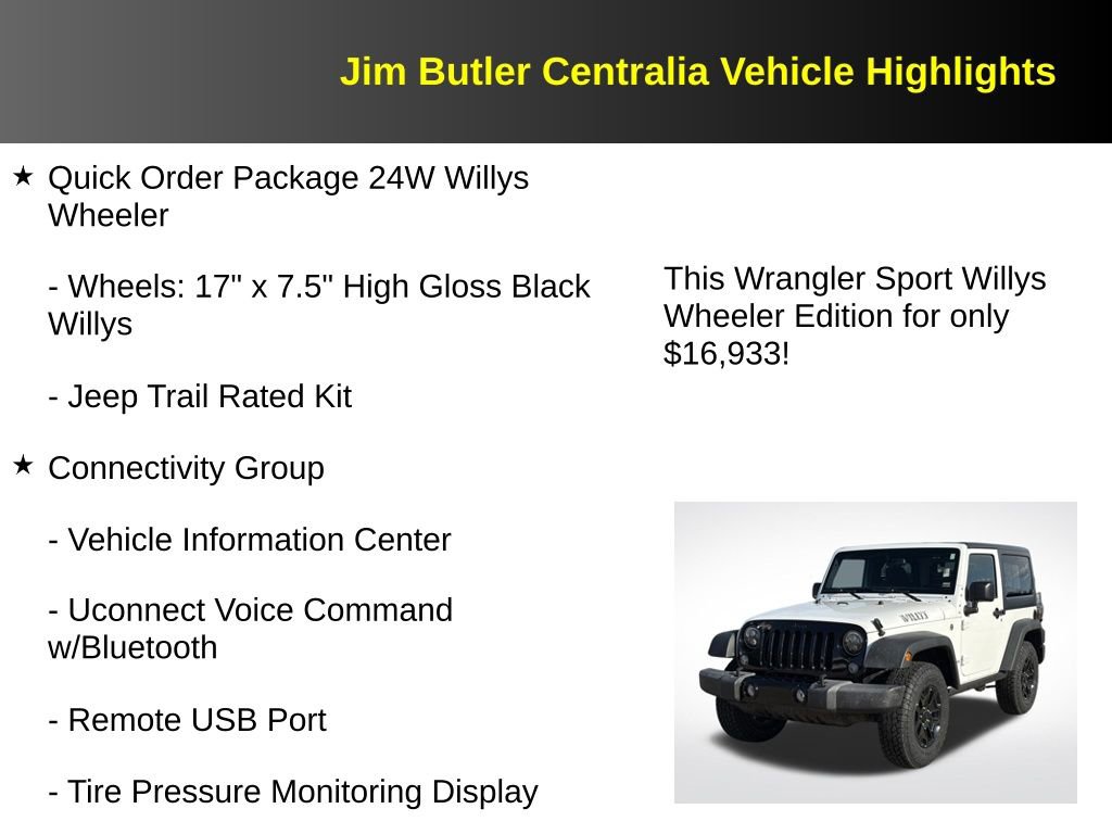 Used 2016 Jeep Wrangler Sport image 17