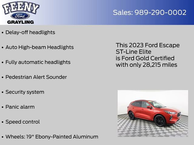 Certified 2023 Ford Escape ST-Line Elite AWD/4WD image 8