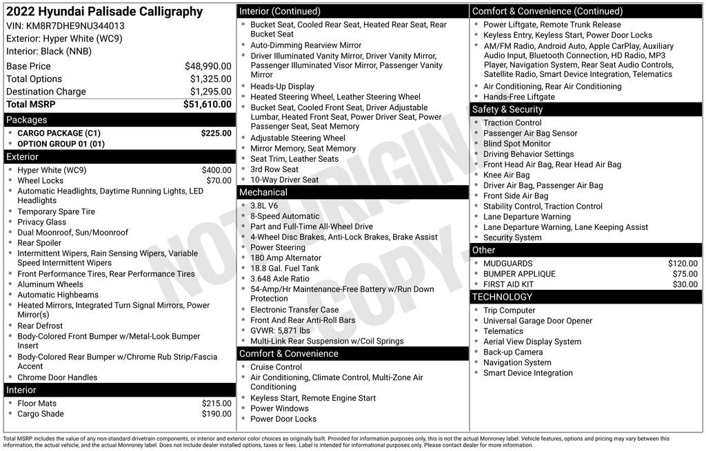 Used 2022 Hyundai Palisade Calligraphy w/ Cargo Package image 33