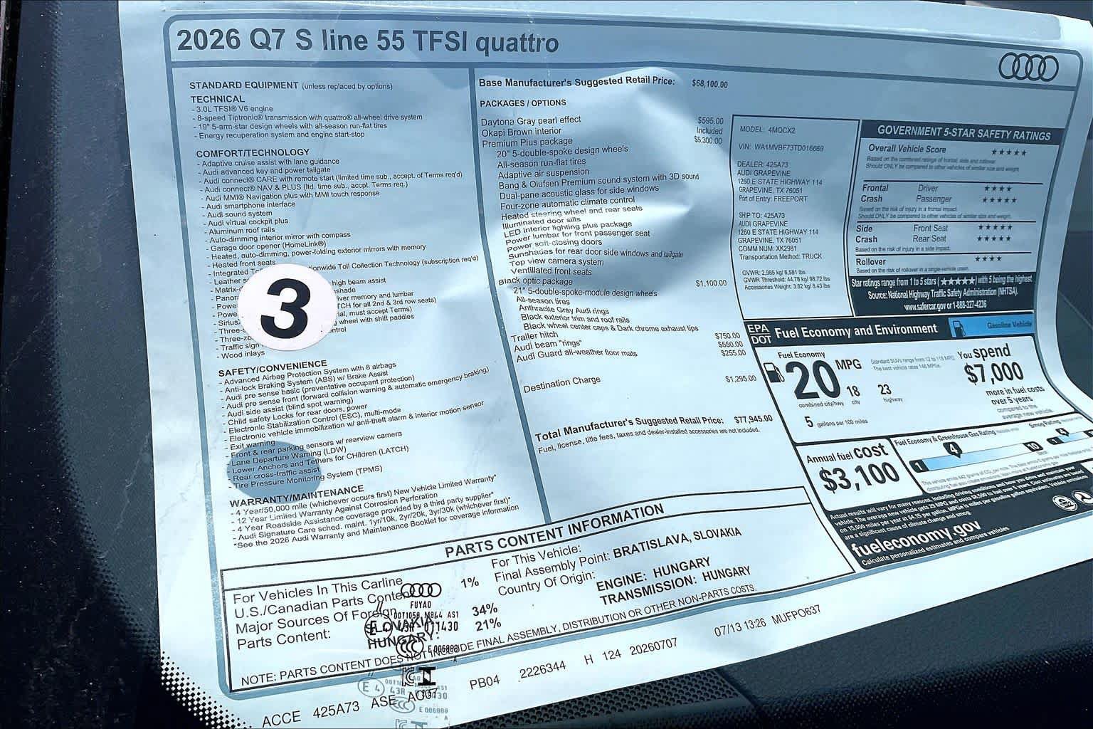 New 2026 Audi Q7 Premium Plus AWD/4WD image 19