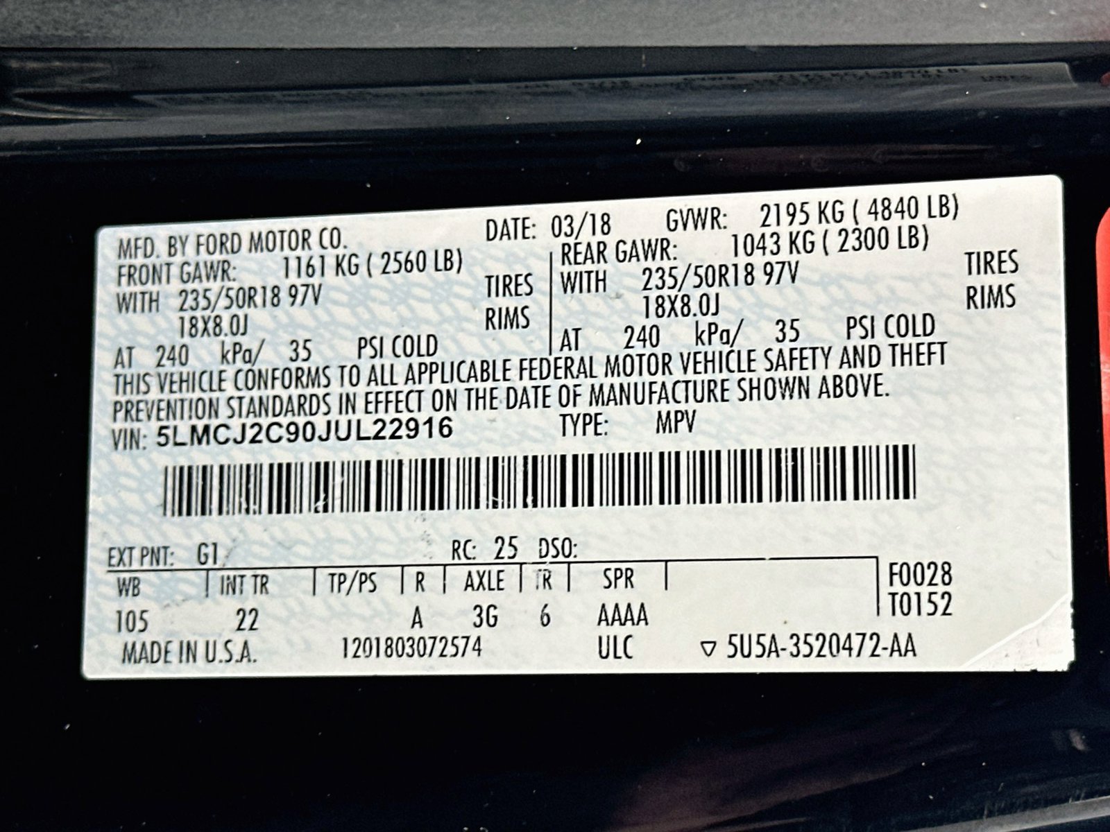 Used 2018 Lincoln MKC Select w/ Select Plus Package FWD image 31