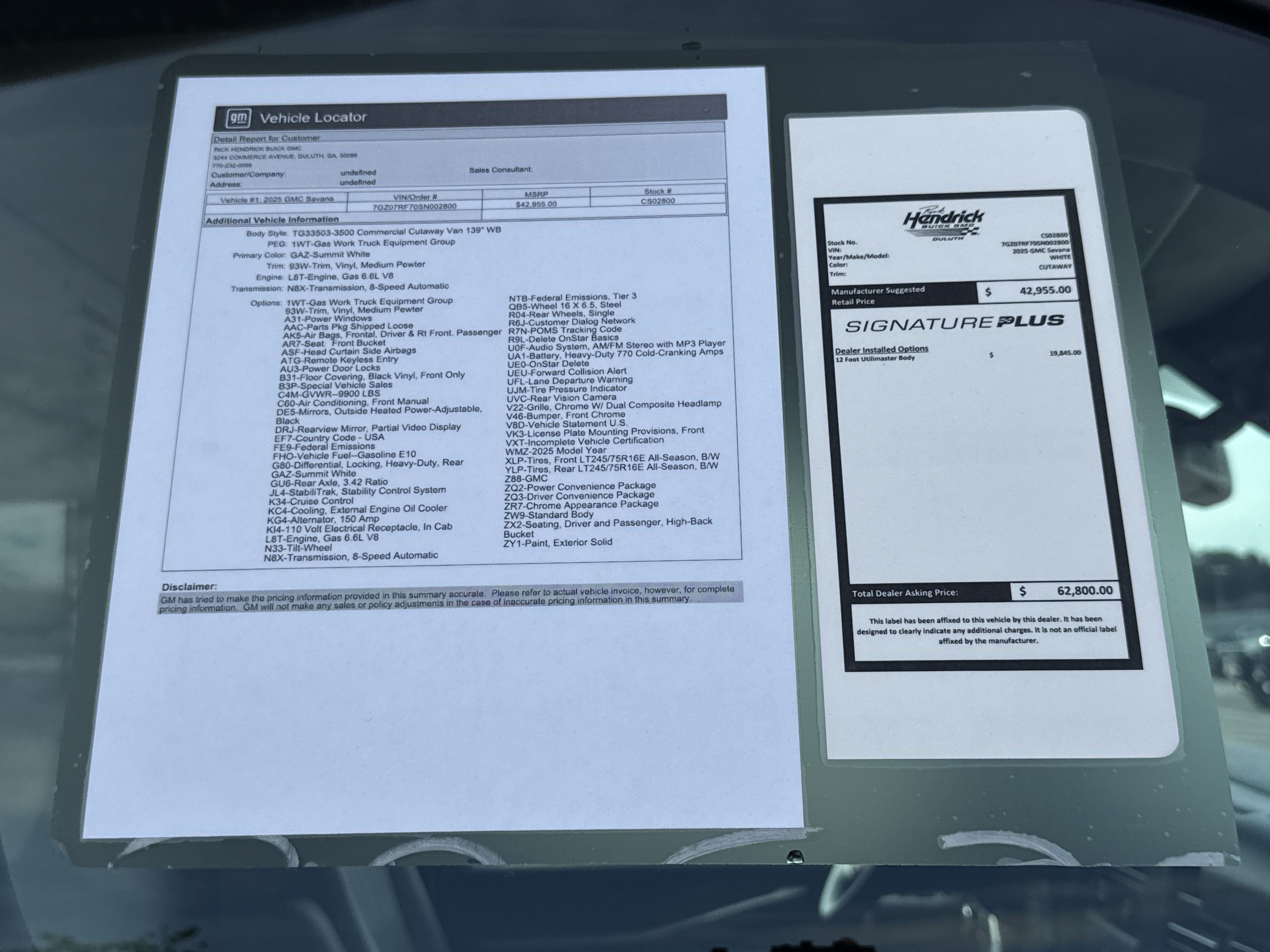 New 2025 GMC Savana 3500 w/ Power Convenience Package RWD image 32