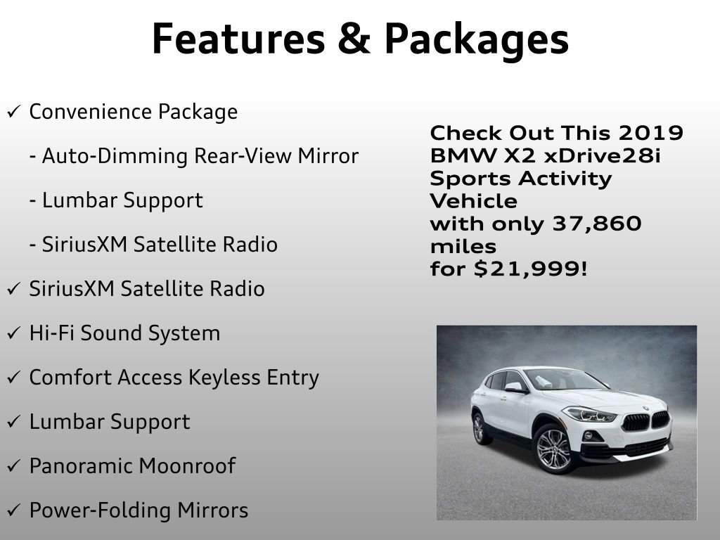 Used 2019 BMW X2 xDrive28i w/ Convenience Package image 12