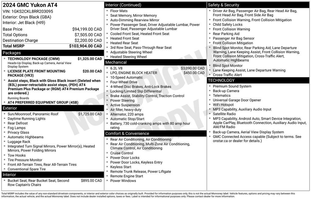 Certified 2024 GMC Yukon AT4 w/ Technology Package AWD/4WD image 2