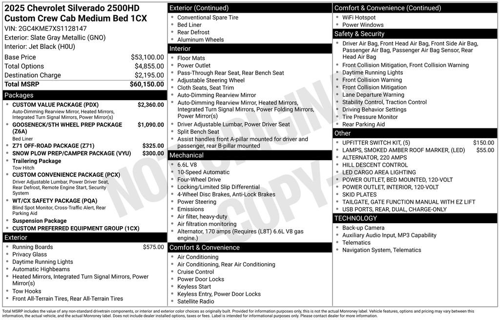 Used 2025 Chevrolet Silverado 2500 Custom w/ Custom Value Package AWD/4WD image 25