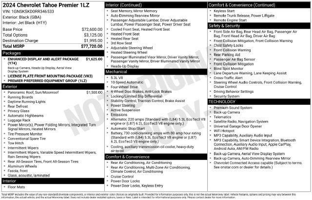 Used 2024 Chevrolet Tahoe Premier AWD/4WD image 28
