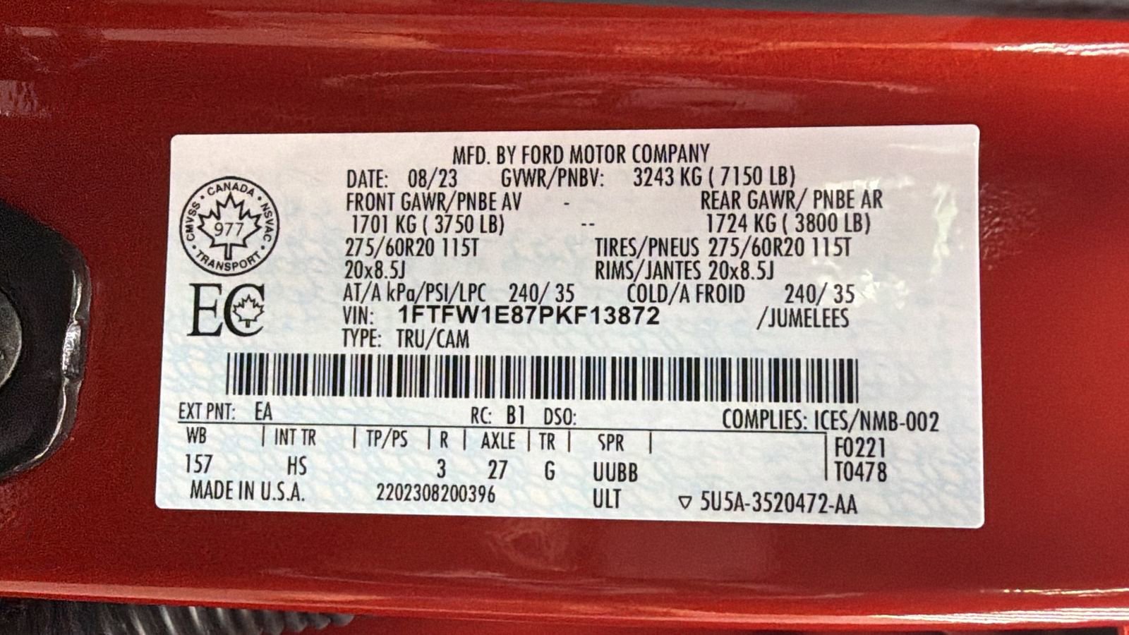 Used 2023 Ford F150 Lariat w/ Equipment Group 502A High AWD/4WD image 42