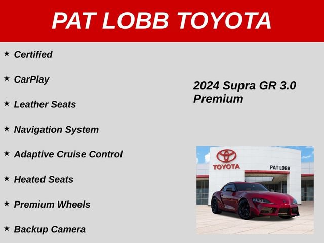 Certified 2024 Toyota Supra Premium w/ Driver Assist Package RWD image 36