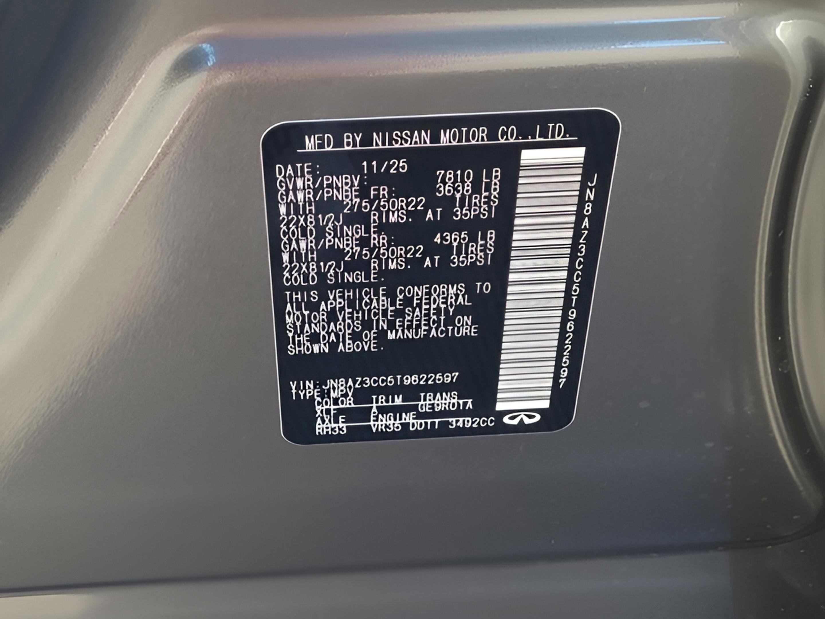 New 2026 INFINITI QX80 Autograph w/ Premium Cargo Package image 24