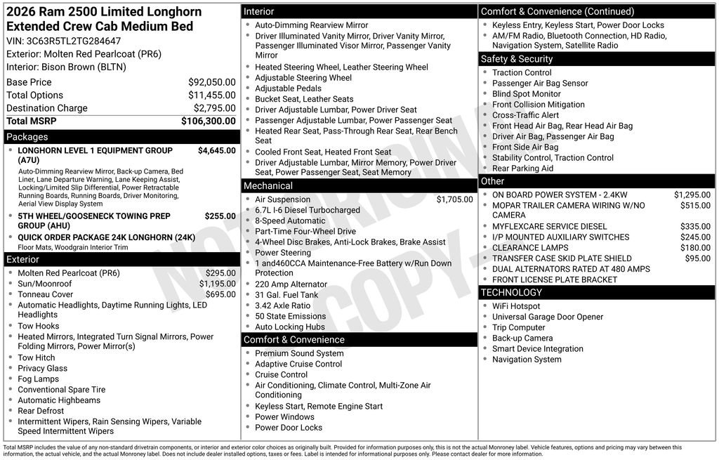 New 2026 RAM 2500 Limited AWD/4WD image 32