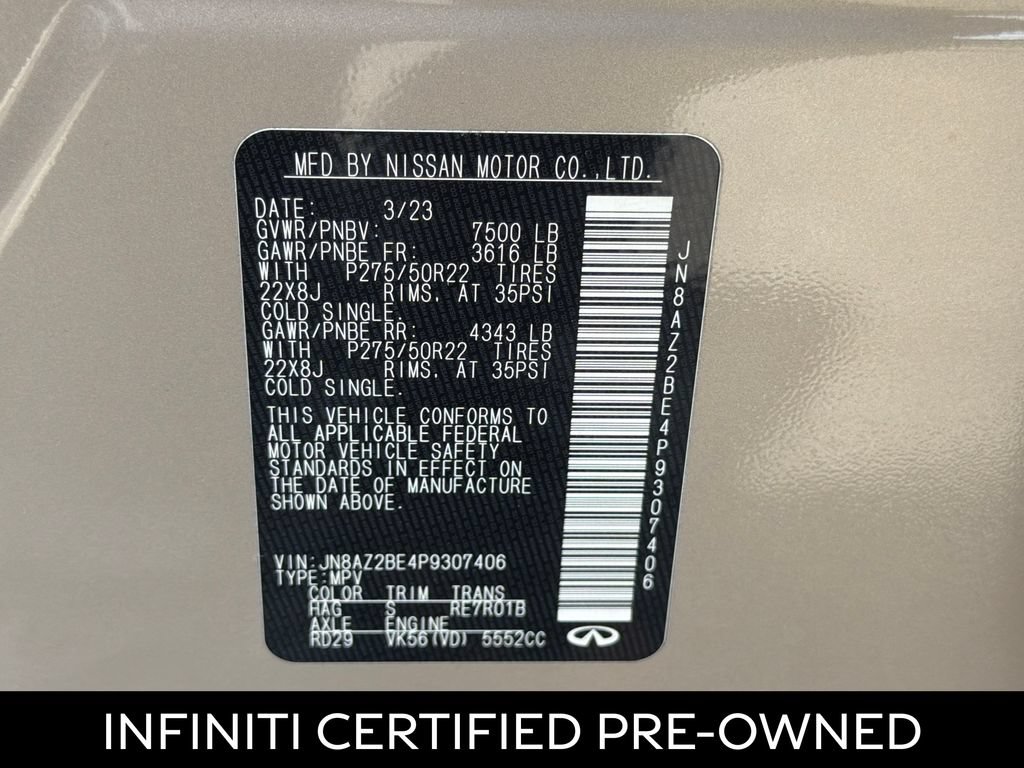 Certified 2023 INFINITI QX80 Sensory w/ Cargo Package AWD/4WD image 41