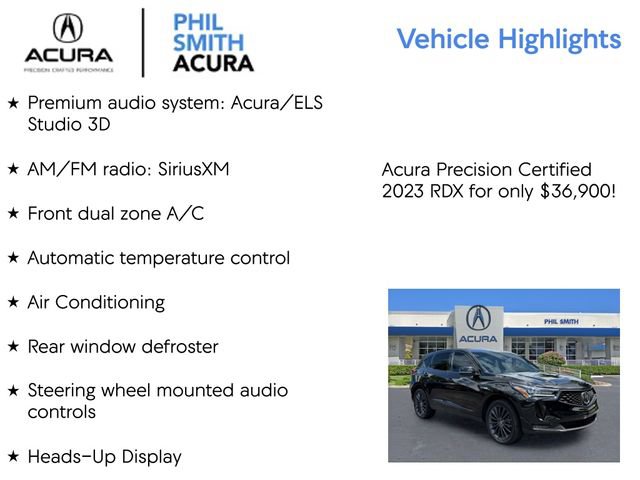 Certified 2023 Acura RDX A-Spec AWD/4WD image 9