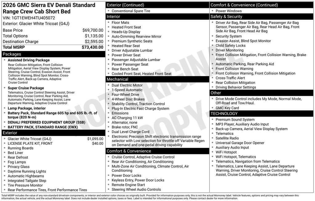 Used 2026 GMC Sierra EV Denali AWD/4WD image 40