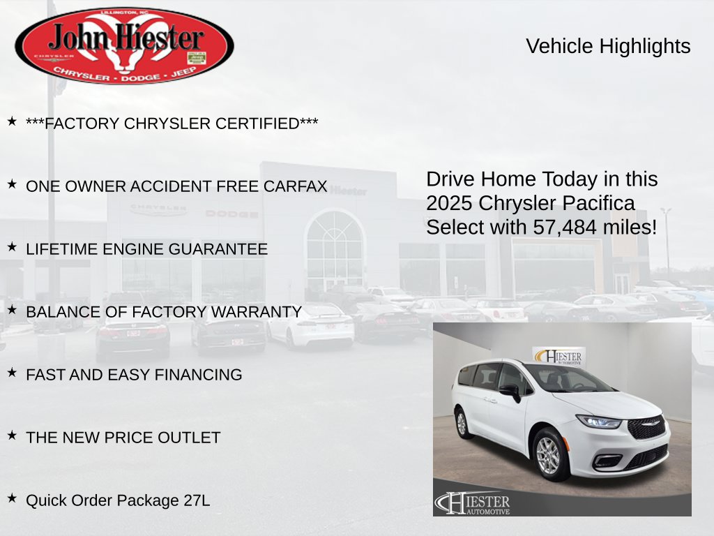 Certified 2025 Chrysler Pacifica Select FWD image 5