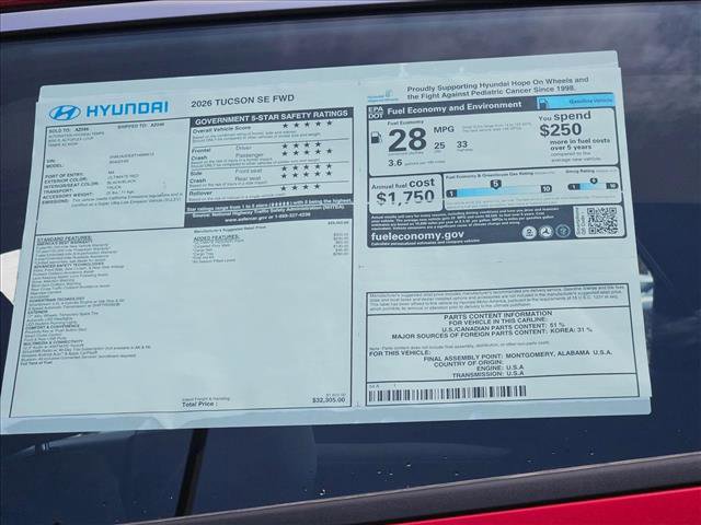 New 2026 Hyundai Tucson SE image 17