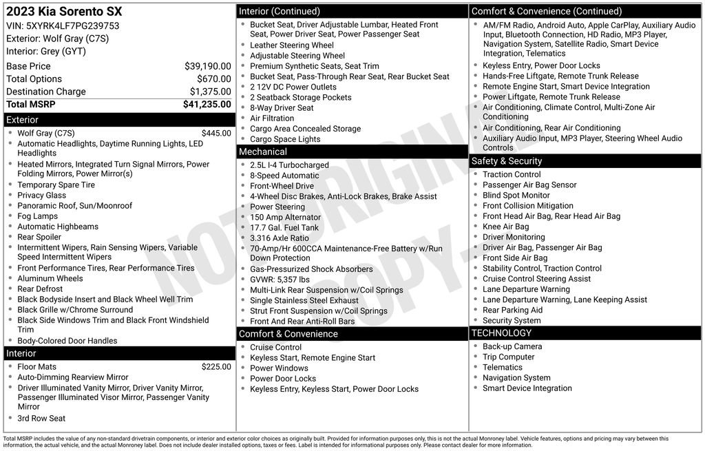 Used 2023 Kia Sorento SX image 6