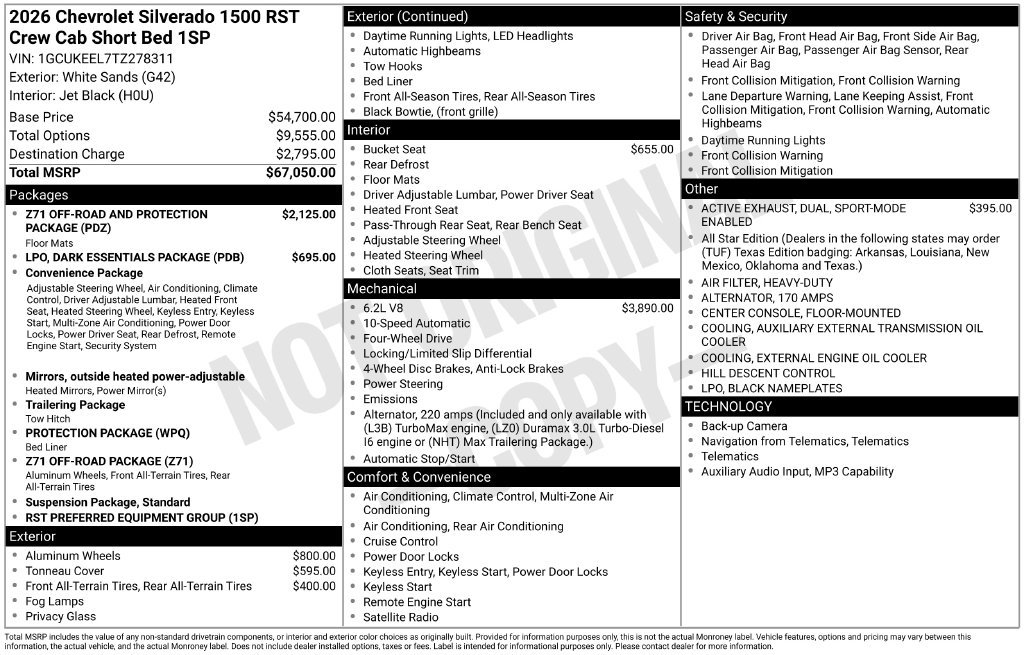 Used 2026 Chevrolet Silverado 1500 RST AWD/4WD image 37