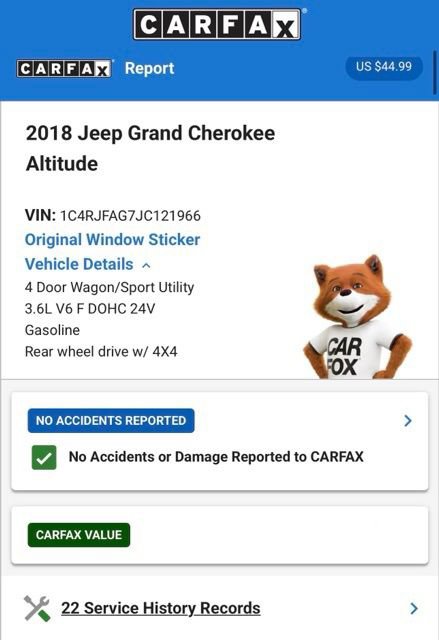 Used 2018 Jeep Grand Cherokee Altitude AWD/4WD image 4