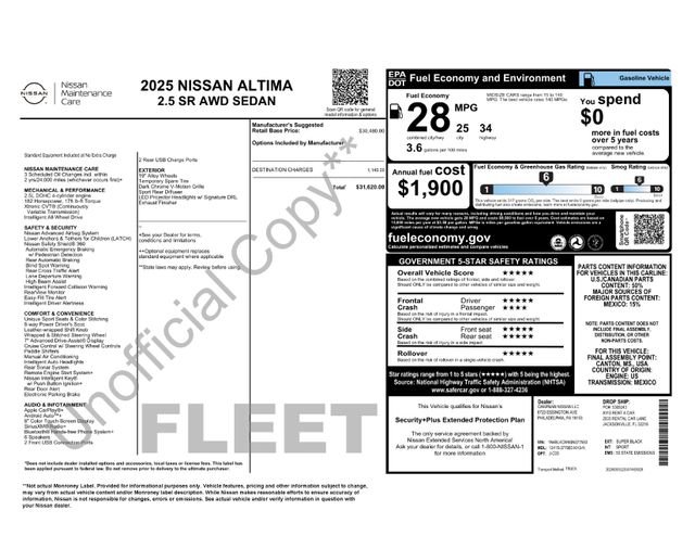 Used 2025 Nissan Altima 2.5 SR AWD/4WD image 5